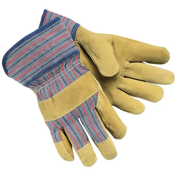 1950L MCR Safety Pigskin Leather Palm Gloves, Large, Leather, Safety Cuff