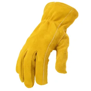 212 Performance LD-90-008 Leather Driver Work Glove in Golden Brown, Small Yellow