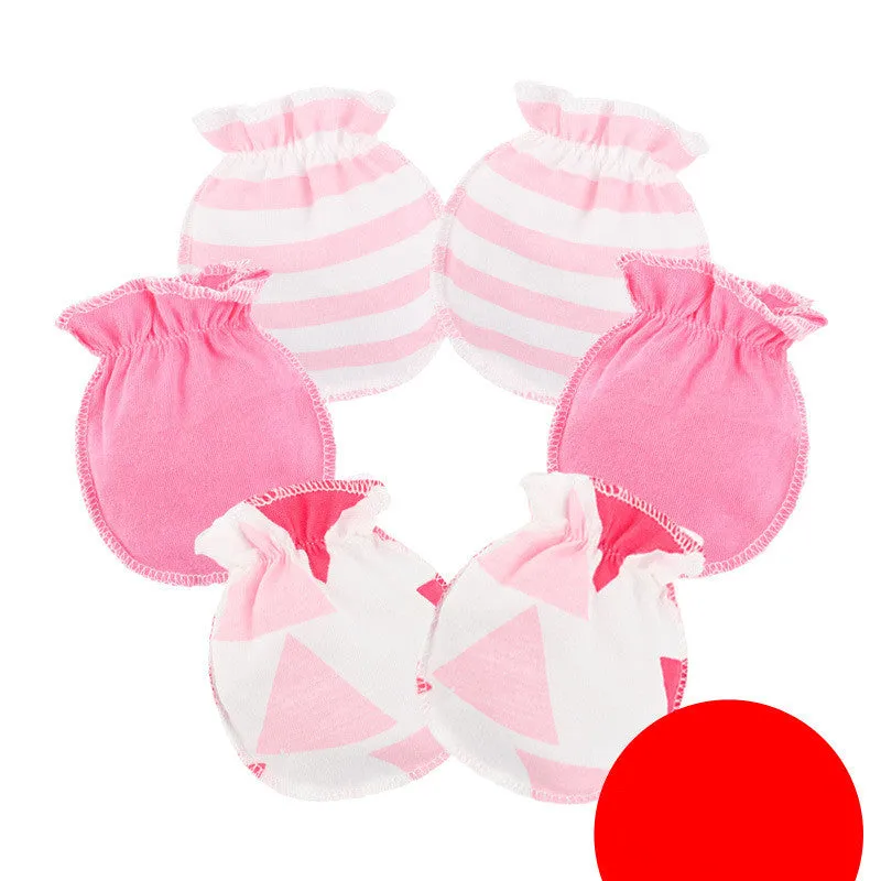 3 Pairs Baby Gloves 0-6 Months Early Baby Anti-grasping Gloves