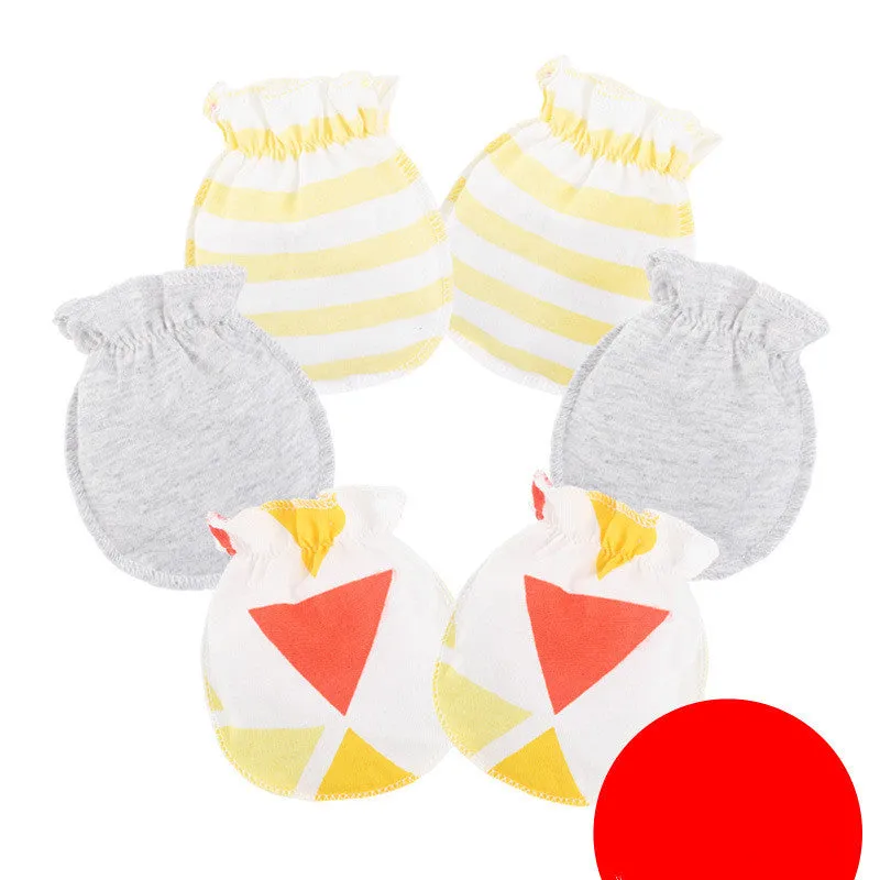 3 Pairs Baby Gloves 0-6 Months Early Baby Anti-grasping Gloves