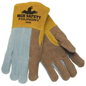 4550 MCR Safety Welding Gloves, X-Large, Leather, Gray