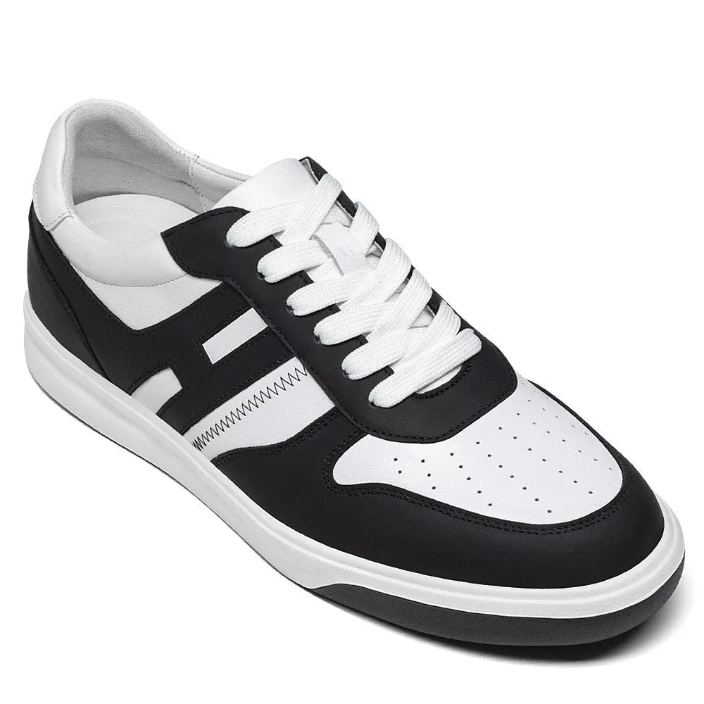 6 CM/ 2.36 Inches CMR CHAMARIPA Off White Elevator Sports Shoes - Men's Cowhide Leather Casual Shoes