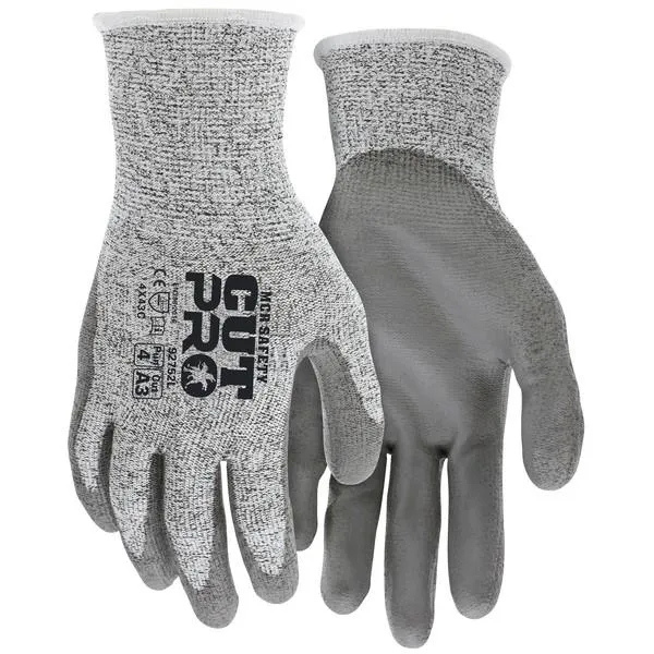 92752L MCR Safety Cut Resistant Gloves, Hypermax, Large, Gray, 13 ga THK