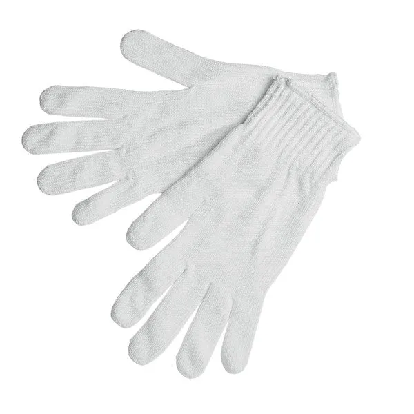 9616MM MCR Safety Regular Weight Gloves, Medium, Polyester, White