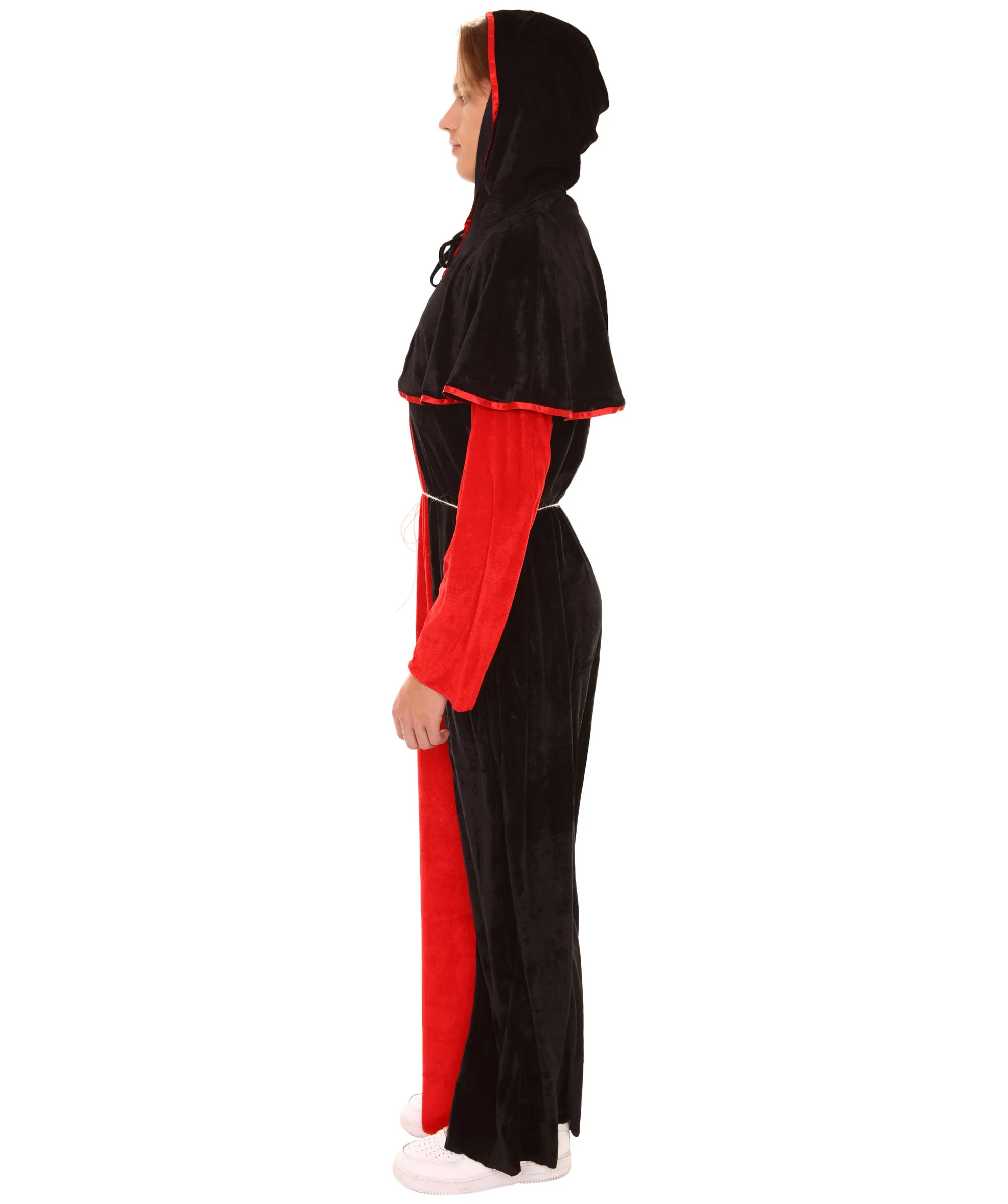 Adult Men's Scary Costume | Devil Red and Black Robe Halloween Costume