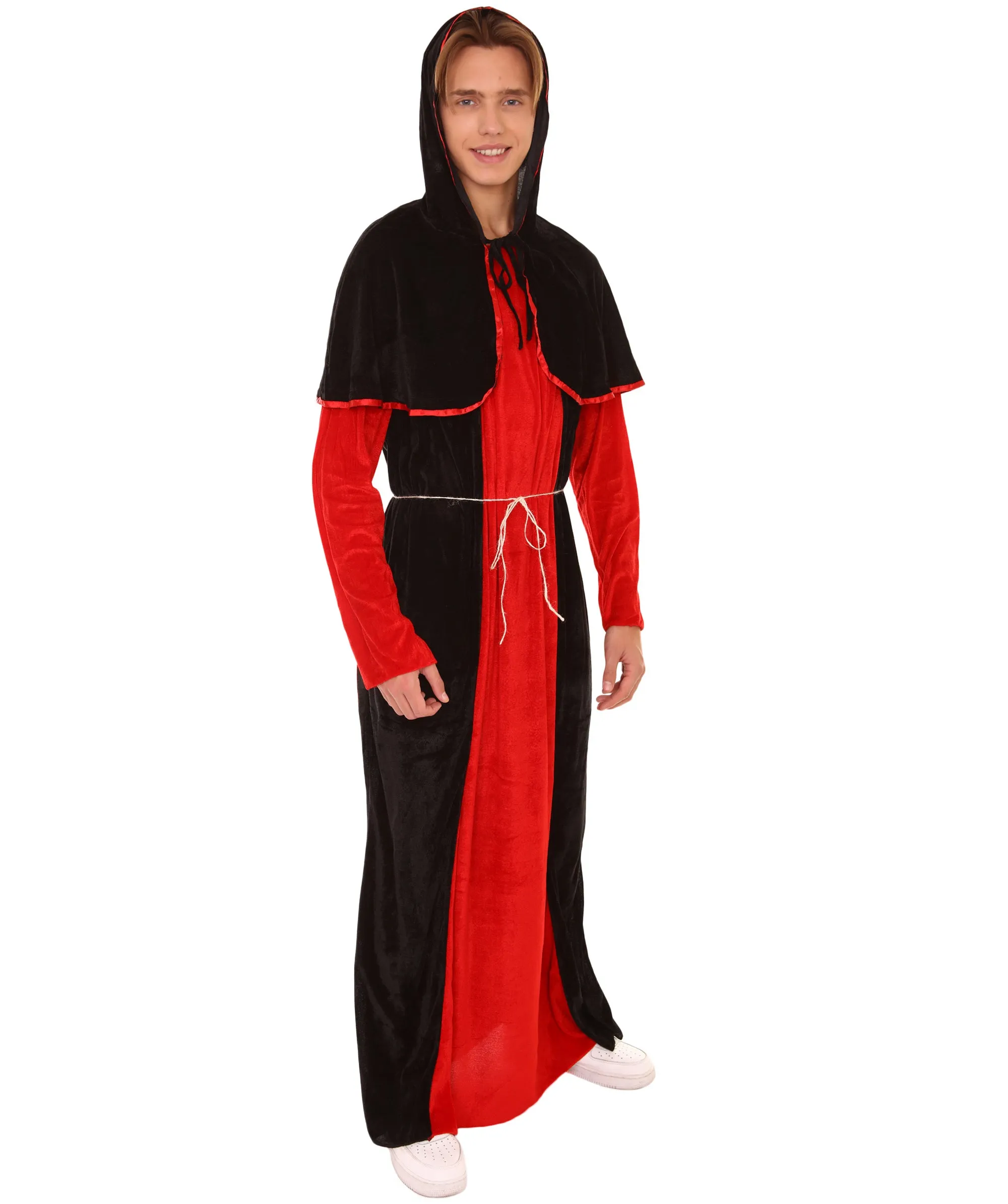 Adult Men's Scary Costume | Devil Red and Black Robe Halloween Costume