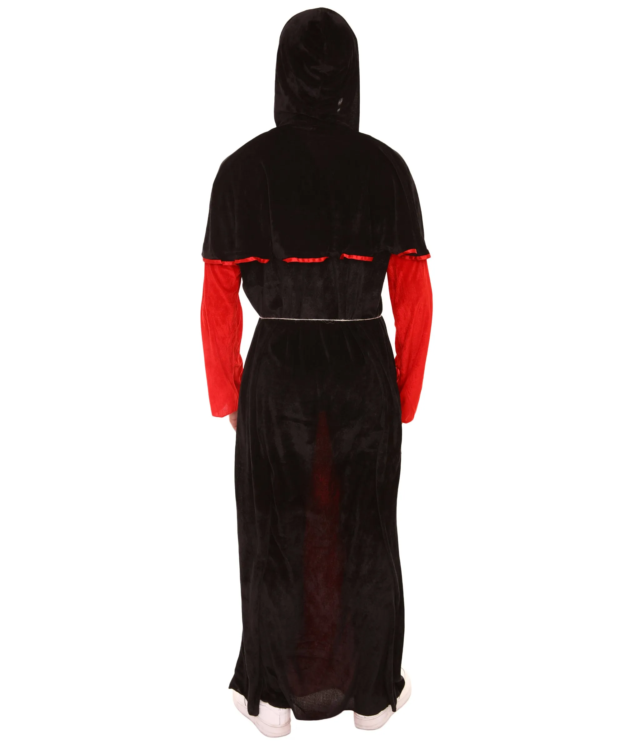 Adult Men's Scary Costume | Devil Red and Black Robe Halloween Costume