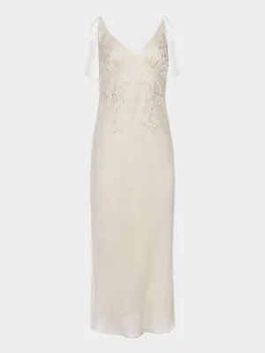 Amelie C Dress in Ivory Blossom Embroidery