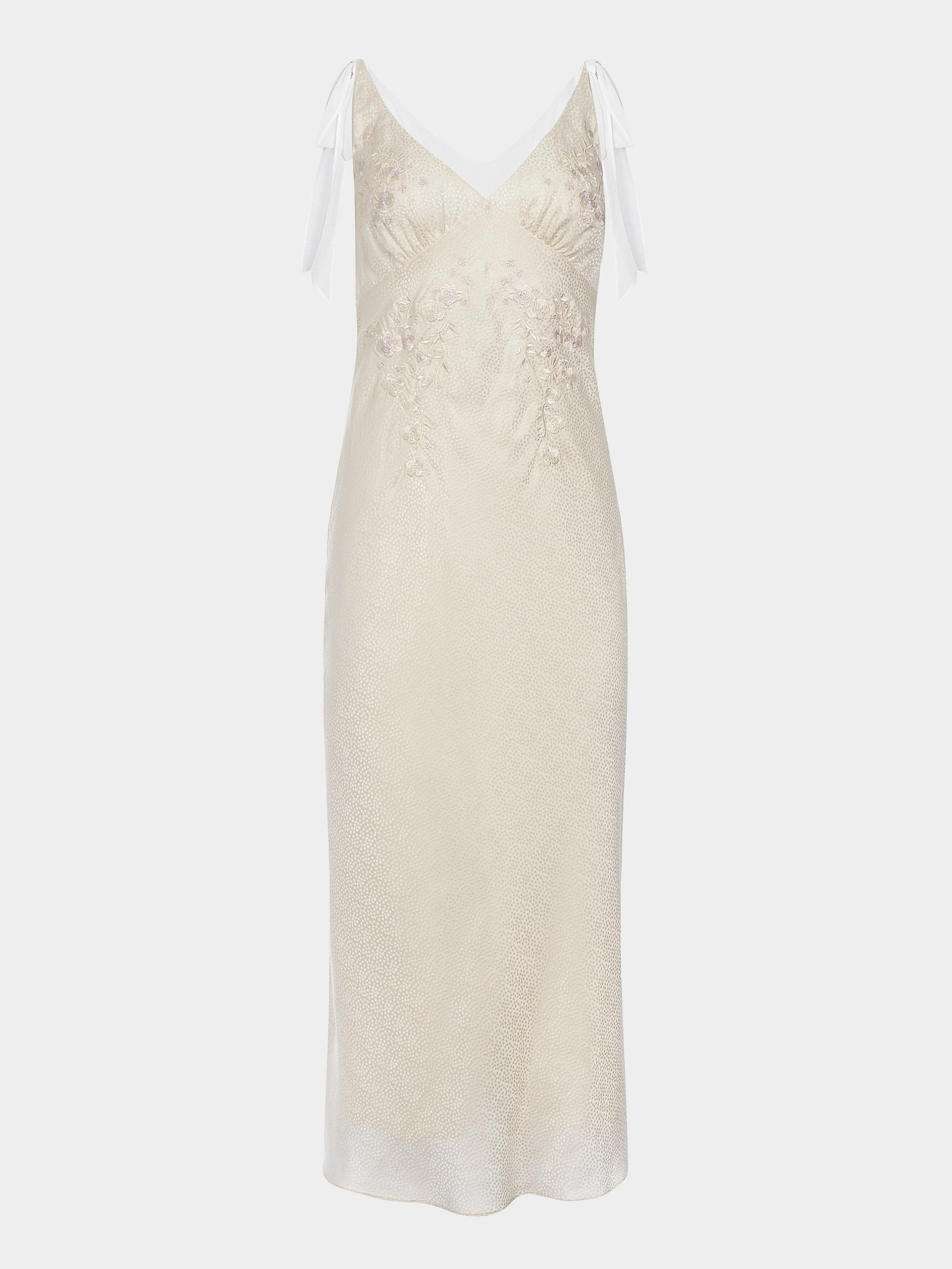 Amelie C Dress in Ivory Blossom Embroidery