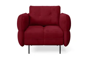 Anzio Armchair Red Velvet