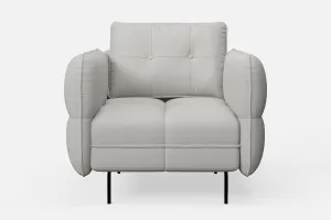 Anzio Armchair White Leather