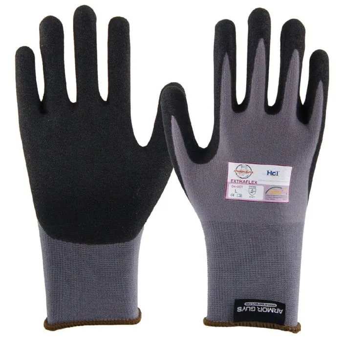 Armor Guys 04-001 ExtraFlex Work Gloves - Gray Color (1 PR)