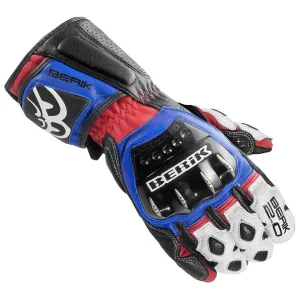 Berik Segullo Motorcycle Gloves Pre-Curved Finger blue/white/red