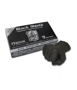 Black Shield Disposable Nitrile Gloves - 100pcs/box