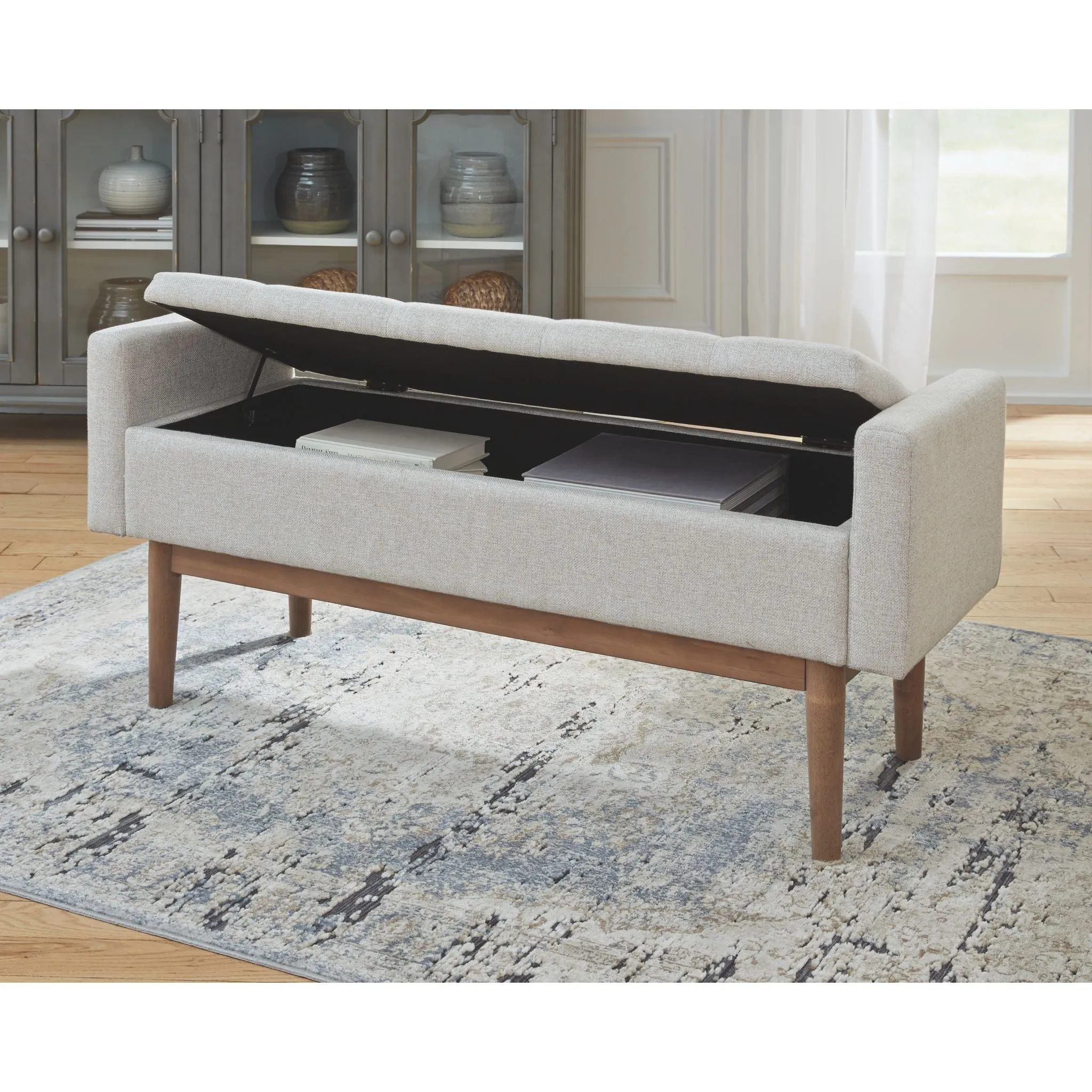 Briarson Storage Bench - Beige/Brown