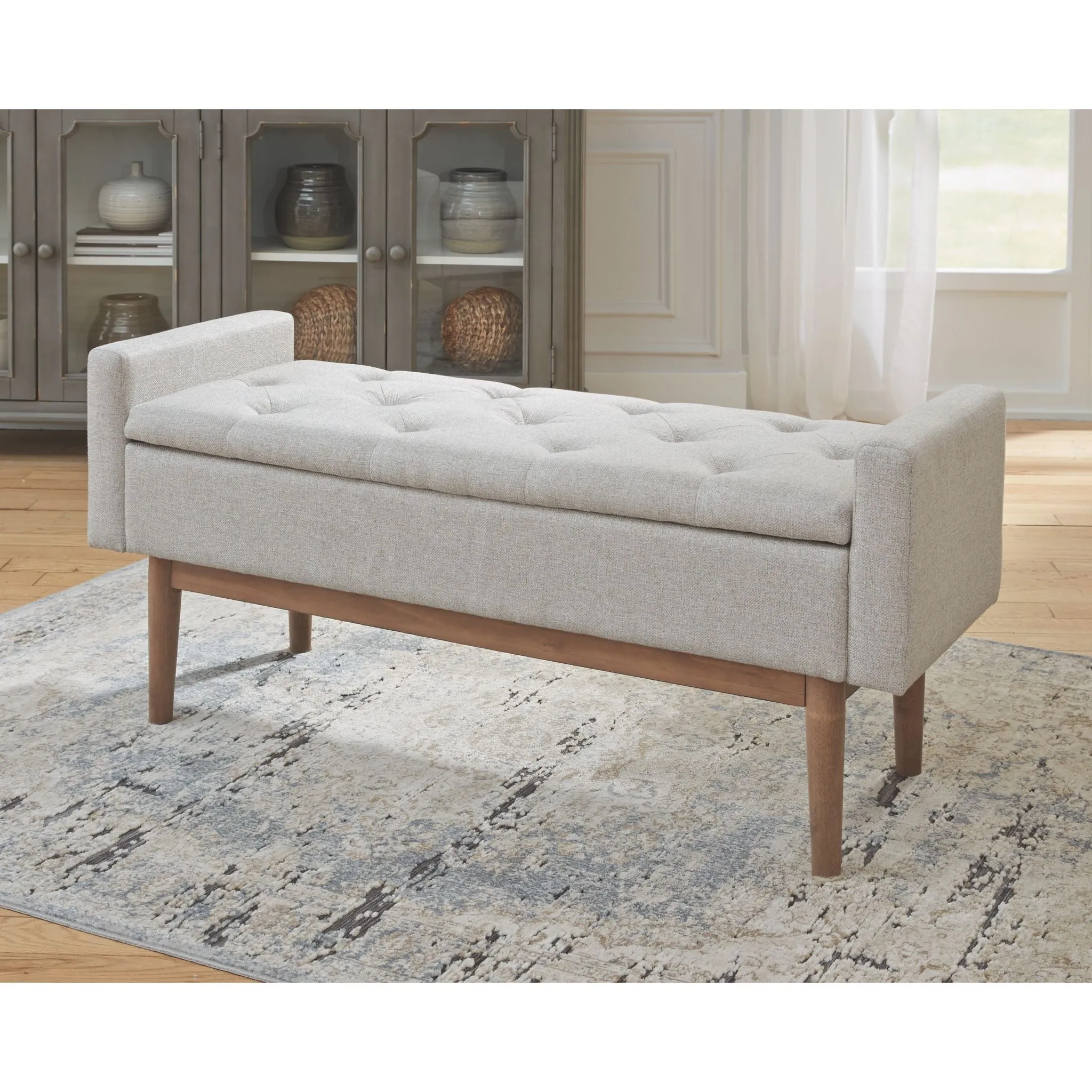 Briarson Storage Bench - Beige/Brown