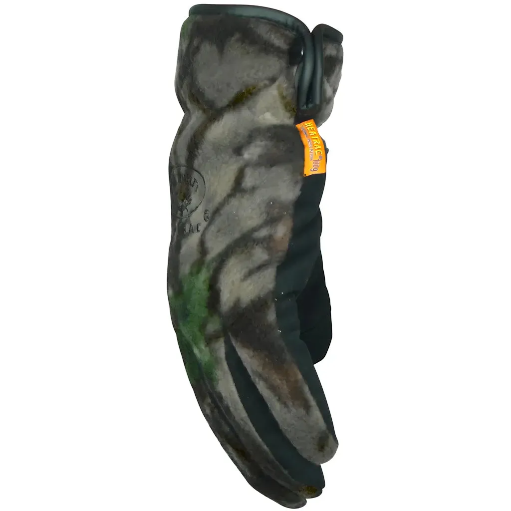 Caiman 2394-5 Synthetic Leather Palm Glove with Camouflage Fleece Back and Heatrac Insulation