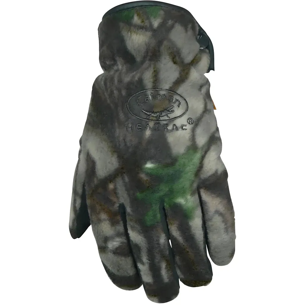 Caiman 2394-5 Synthetic Leather Palm Glove with Camouflage Fleece Back and Heatrac Insulation