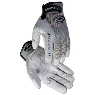 Caiman 2970L MECH GLOVE GRY SPLIT DEER PALM