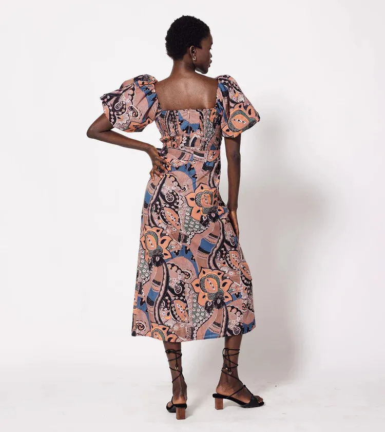 CLE Lexi Mirage Printed Midi Dress