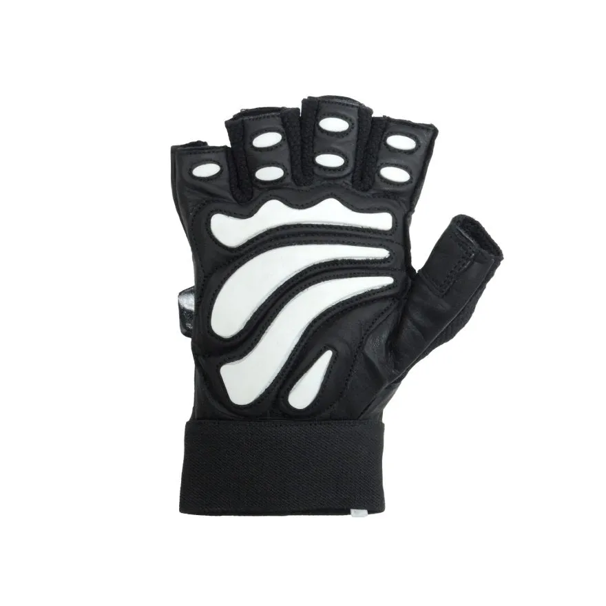 Contraband Black Label 5890 Premium Leather Weight Lifting Gloves w/ Rubber Xtreme Traction Pads