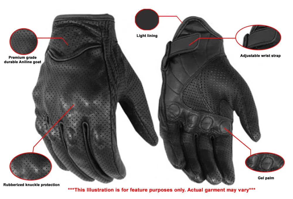 DS76 Perforated Hard Knuckle Sporty Glove