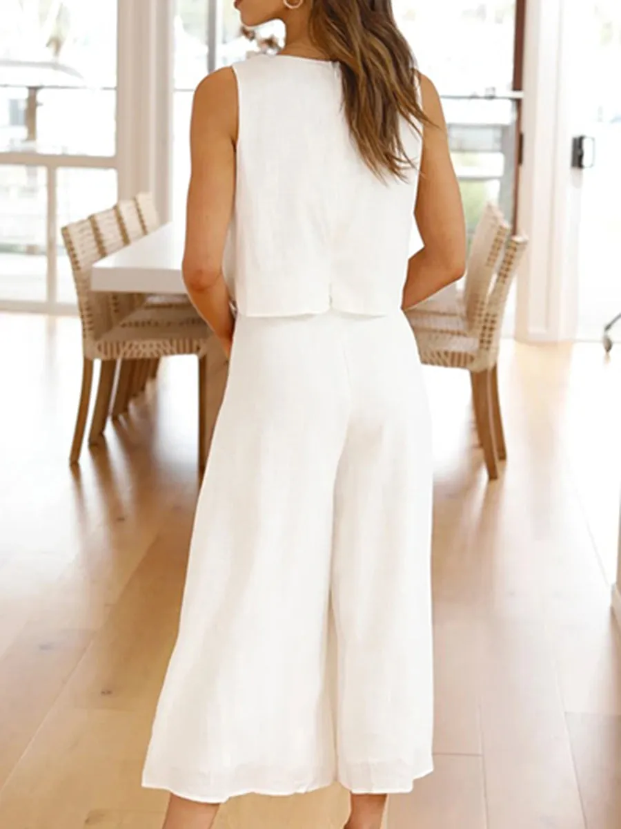 Fashion Elegant Loose Top Pants Suit