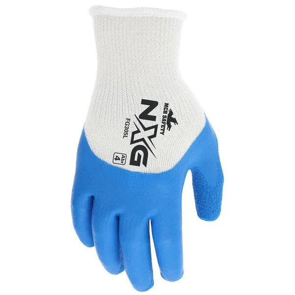 FG305S MCR Safety Flex Tuff Gloves, Small, Cotton Polyester Blend, Blue