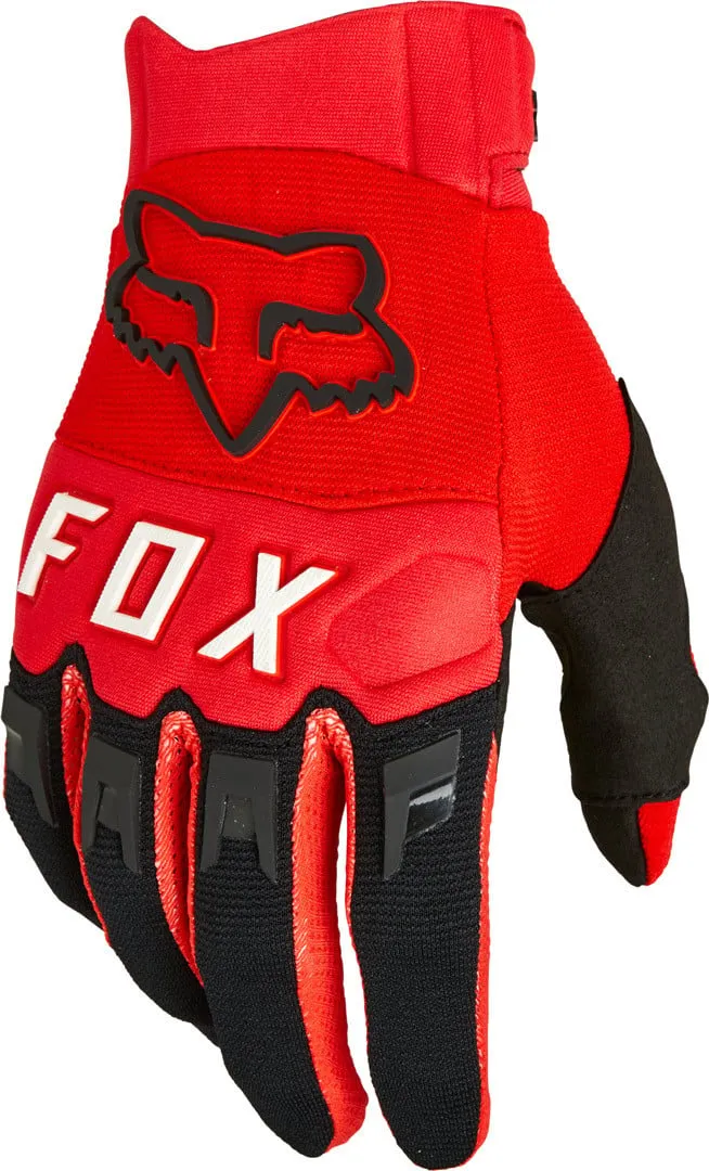 FOX Dirtpaw Motocross Gloves, Black/Red