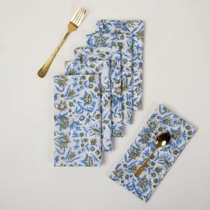 Hand Block Floral Printed Cotton Best Napkins Reusable