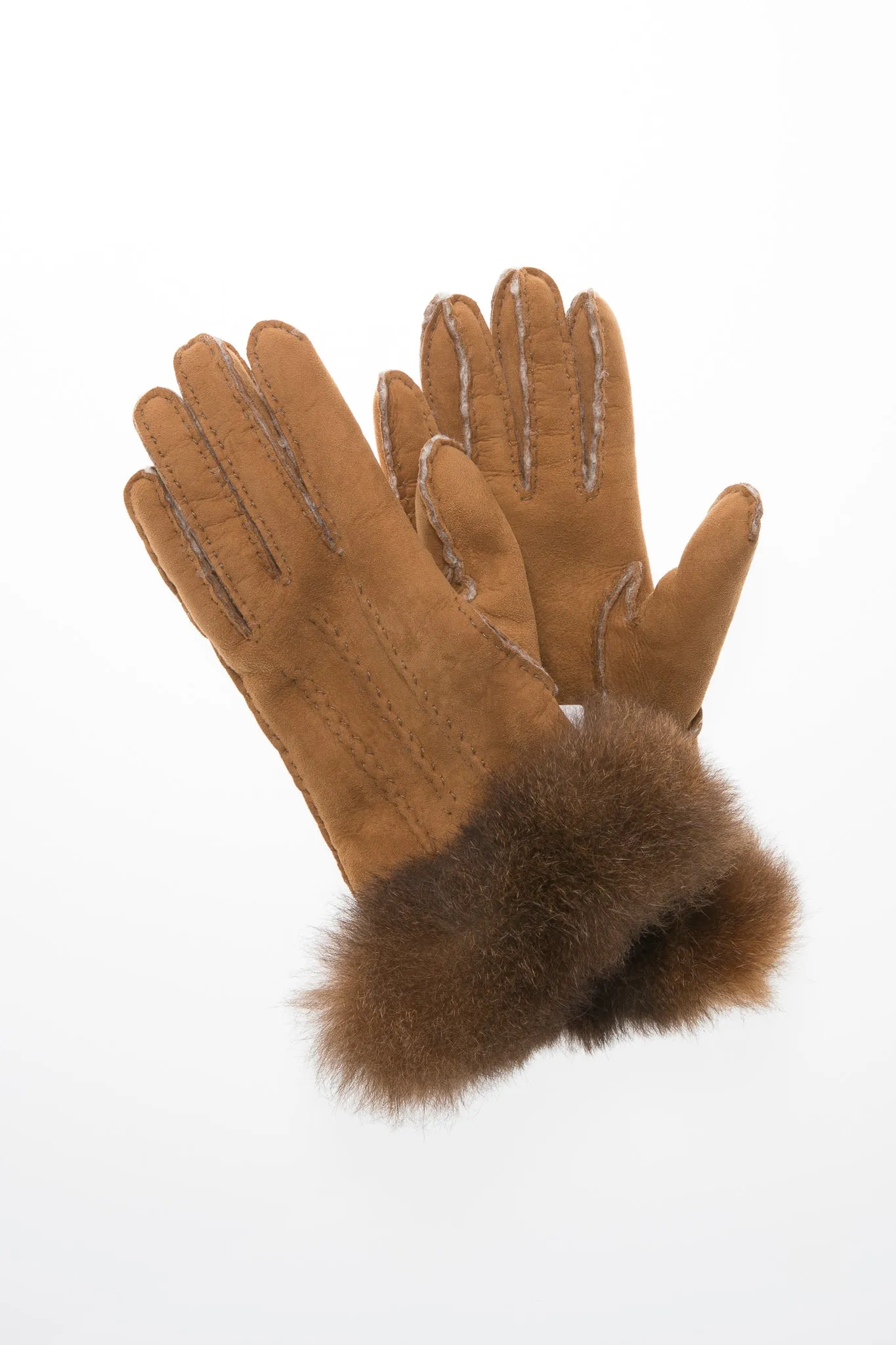 Hand-stitched Lambskin with Possum Cuff Glove