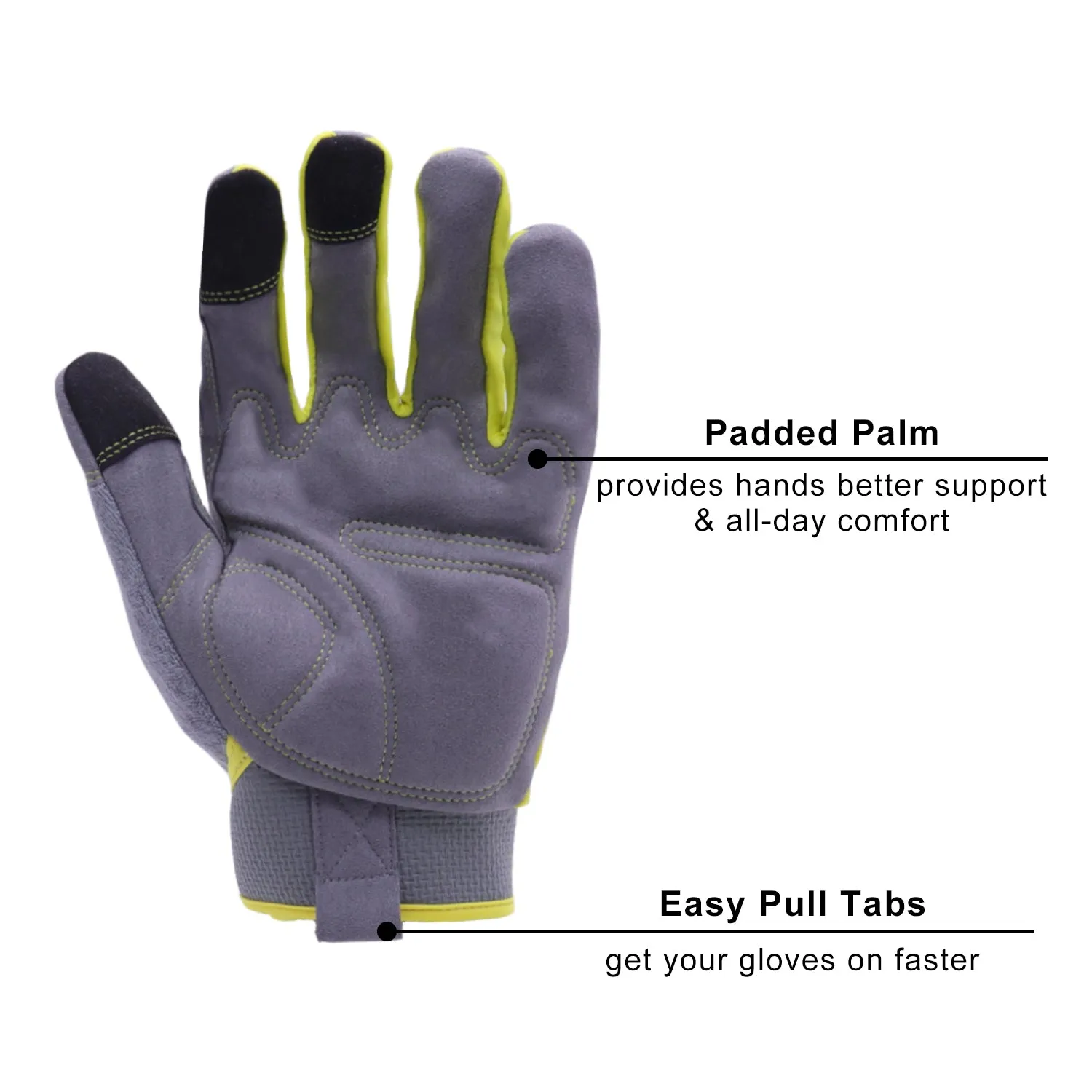 Handlandy Work Gloves Men & Women Bulk, Flexible Breathable Utility Mechanic Working Gloves Touch Screen 6035 (12 Pairs )