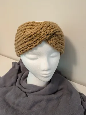 Headband Earwarmer - Twist style - Color: Caramel