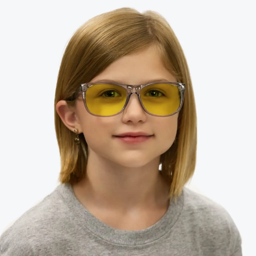 Kids DayMax Wayfarer Glasses - Pearl Grey - Prescription