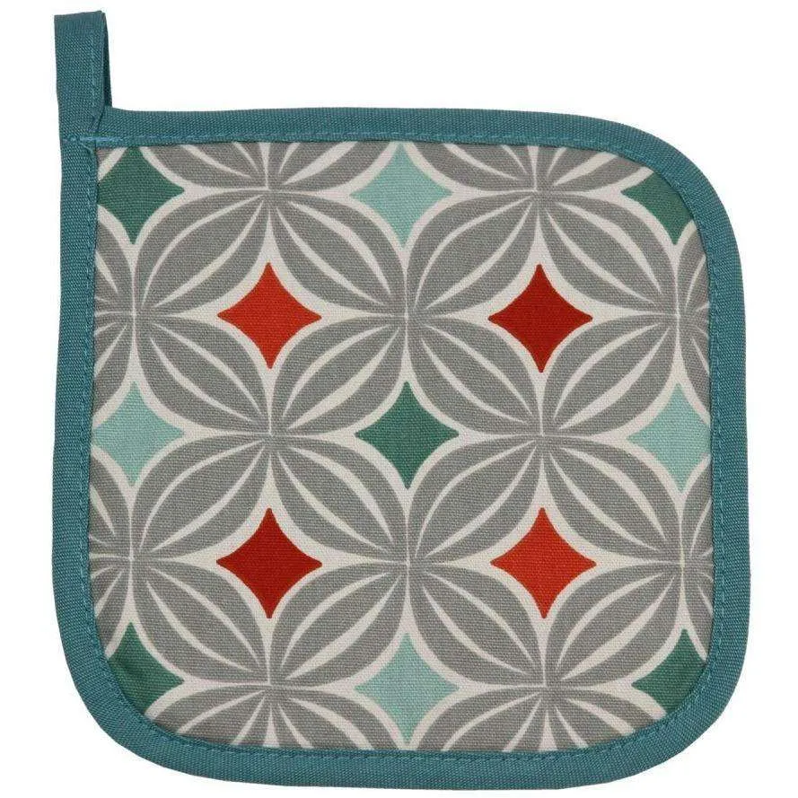 Laila Burnt Orange Cotton Print Oven Trivet