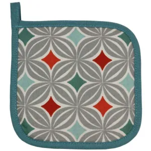 Laila Burnt Orange Cotton Print Oven Trivet