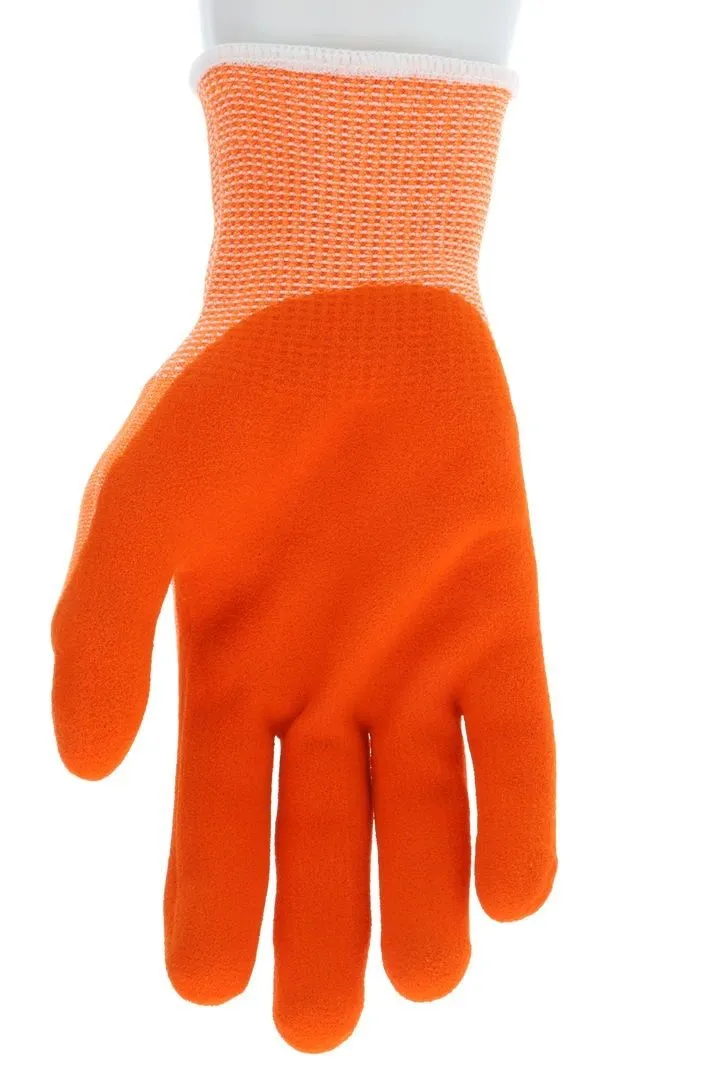 MCR Safety Cut Pro 92730HV 13 Gauge Hypermax Shell, Sandy Nitrile Foam Coated Work Gloves, Hi-Vis Orange, 1 Pair