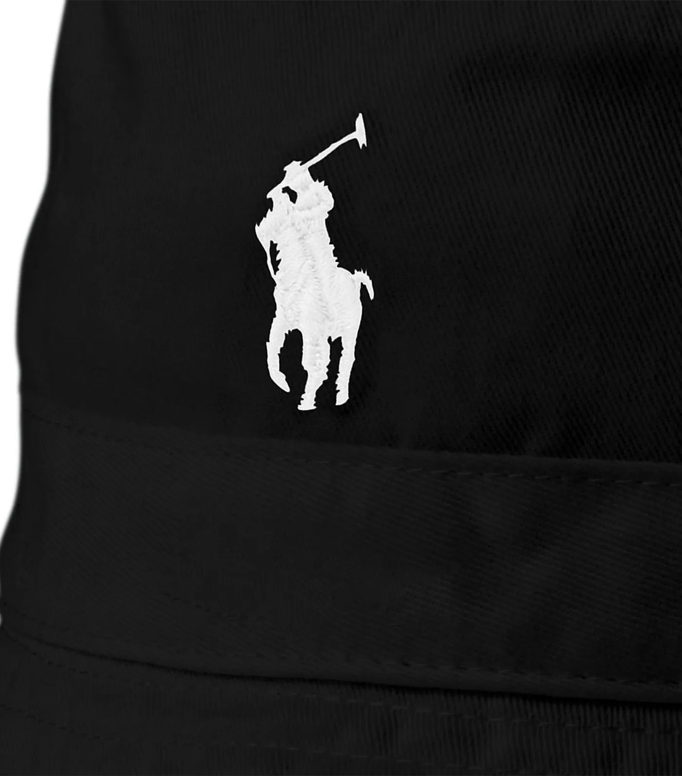 Men's Cotton Bucket Hat Polo Black