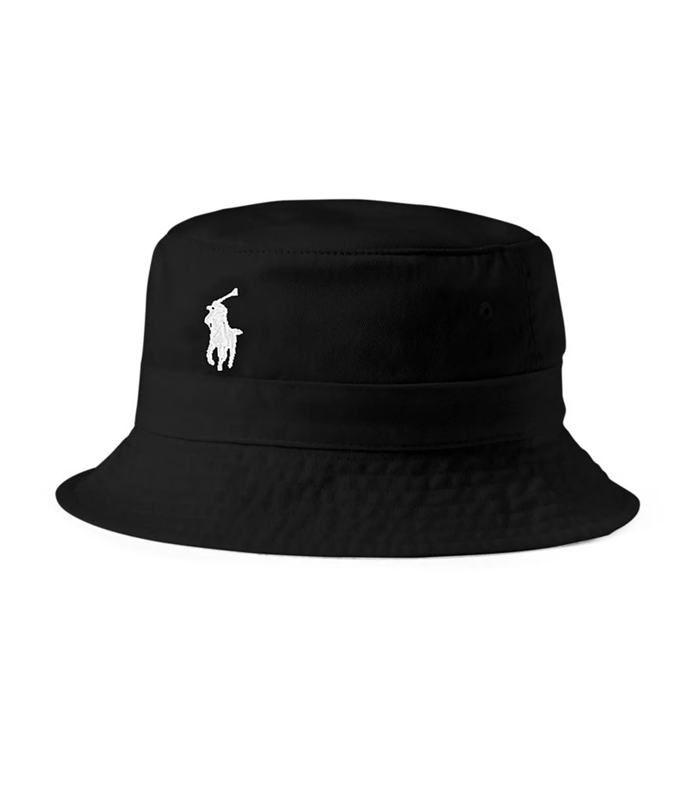 Men's Cotton Bucket Hat Polo Black