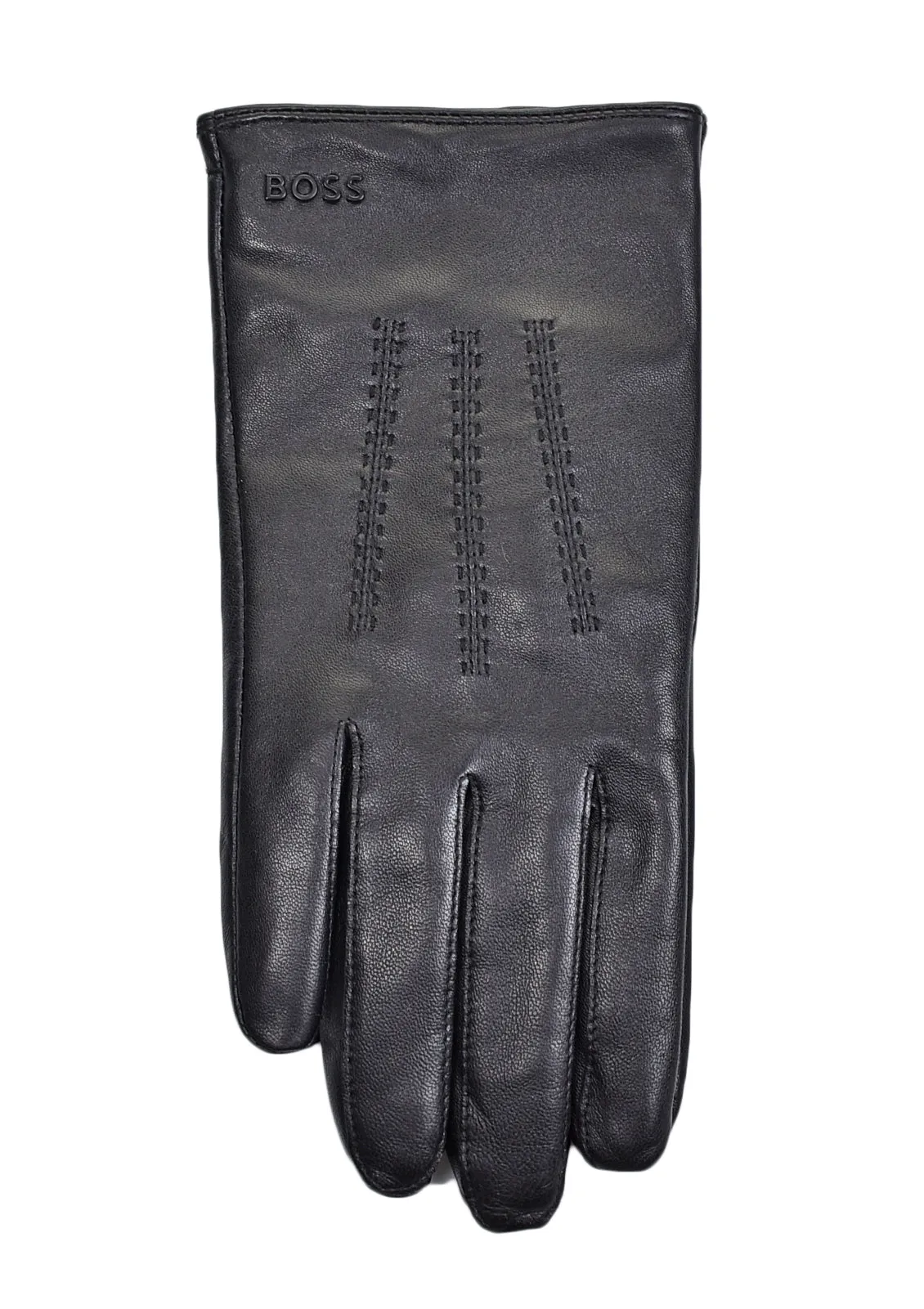 Mens Hainz Leather Gloves Black