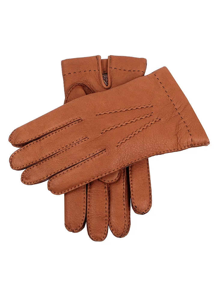 Men’s Heritage Handsewn Three-Point Cashmere-Lined Deerskin Leather Gloves