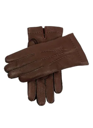 Men’s Heritage Handsewn Three-Point Cashmere-Lined Deerskin Leather Gloves