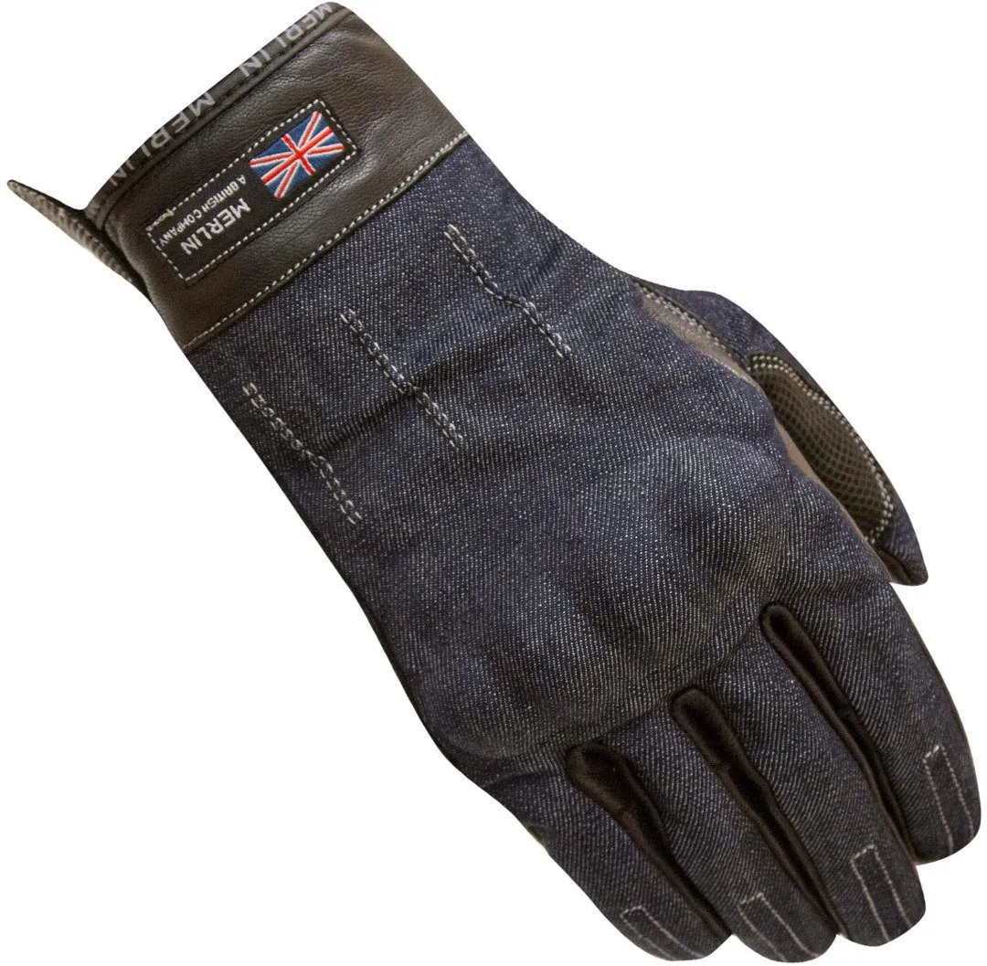 Merlin Icon motorcycle gloves, blue