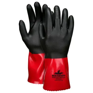 MG9645M MCR Safety Predator Chemical Resistance Gloves, Medium, Fiber glass, Red