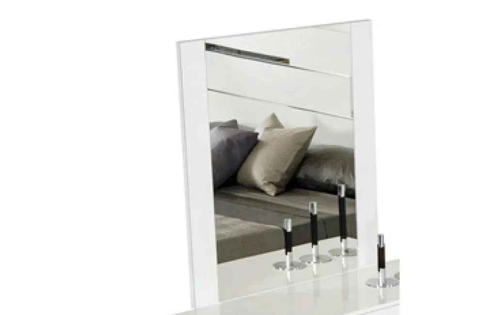 Monza Italian Modern White Mirror