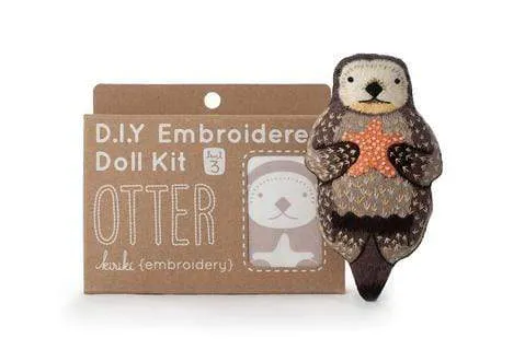 Otter Embroidery Kit from Kiriki