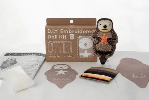 Otter Embroidery Kit from Kiriki