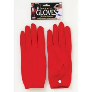 Parade Gloves Short. with Snaps Red