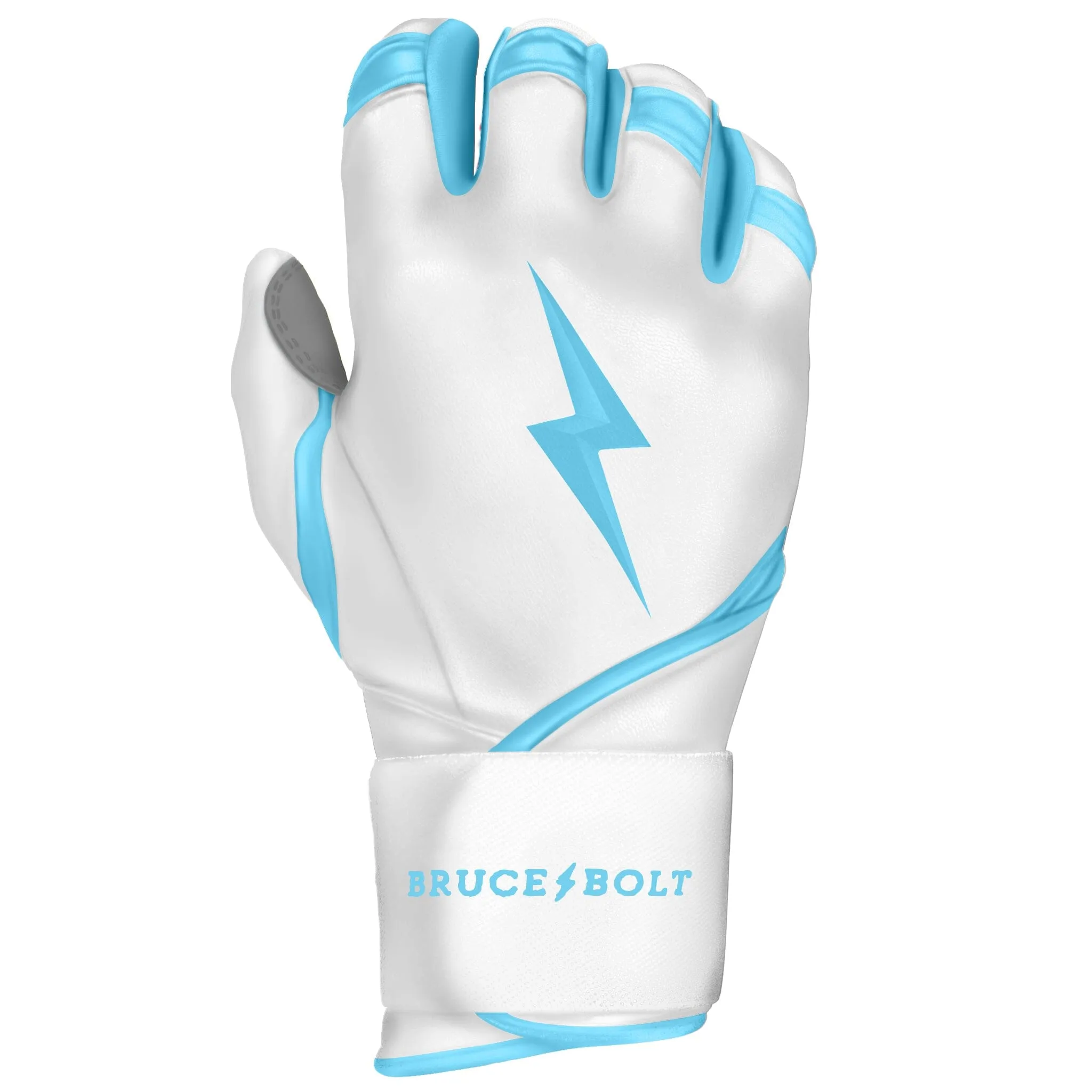 PREMIUM PRO CHROME Series Long Cuff Batting Gloves | BABY BLUE