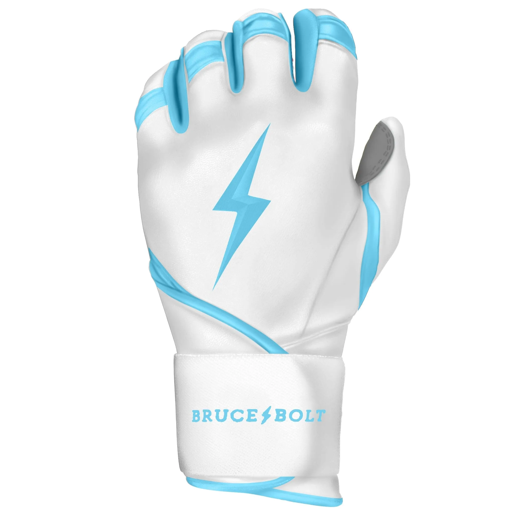 PREMIUM PRO CHROME Series Long Cuff Batting Gloves | BABY BLUE